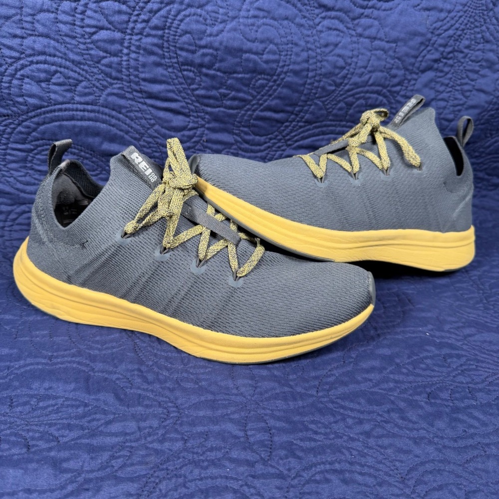 REI Co-op Swiftland MT Mens Trail Running Shoes Grey Yellow 00022949 Size 11